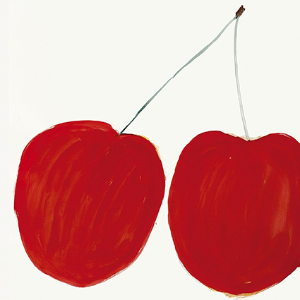 'Two Red Cherries' 2013 by Rose Wylie RA (C427) *