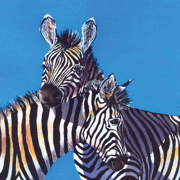 'Two Zebras' by Heather Pretorius (Q097)