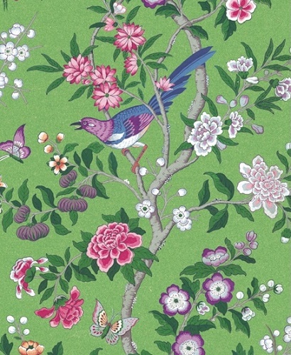 Chinese Magpie Wallpaper design by William Turner (V096) 