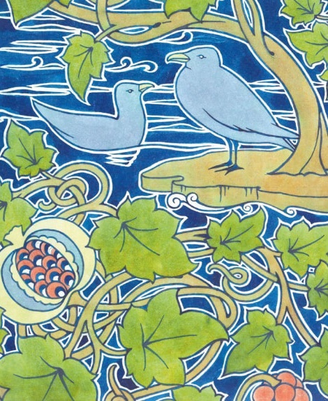 Sea-gulls (textile design) by C.F.A. Voysey (1857 - 1941) (V188) 