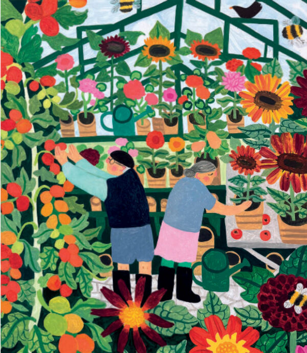 'Pottering in the Greenhouse' by Vanessa Bowman (B024) NEW