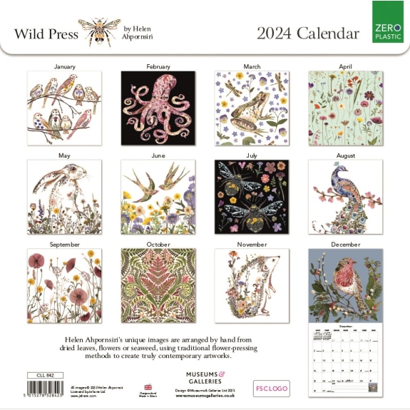 Wild Press 2024 Helen Ahpornsiri Museum and Galleries Calendar (CAL2) Click image for calendar details Was 11.00, now 4.40