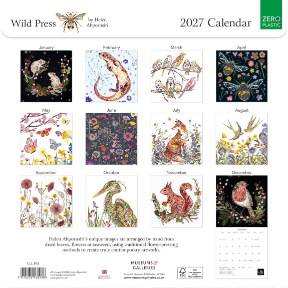 Helen Ahpornsiri Wild Press 2027 Calendar (CAL17) Click image for calendar details