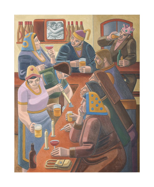 'Saturday Night (at the local)' 1970  by William Patrick Roberts (A816)