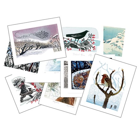 'Assorted pack of 10 Winter/Christmas printmakers cards' 