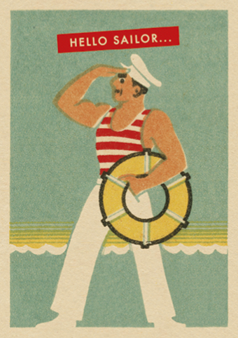 'Ahoy' by Vintage Matchbox (O088) BIRTHDAY