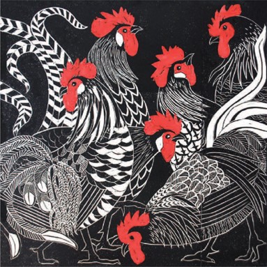 'Cacophony of Cockerels' by Celia Lewis (B402) d