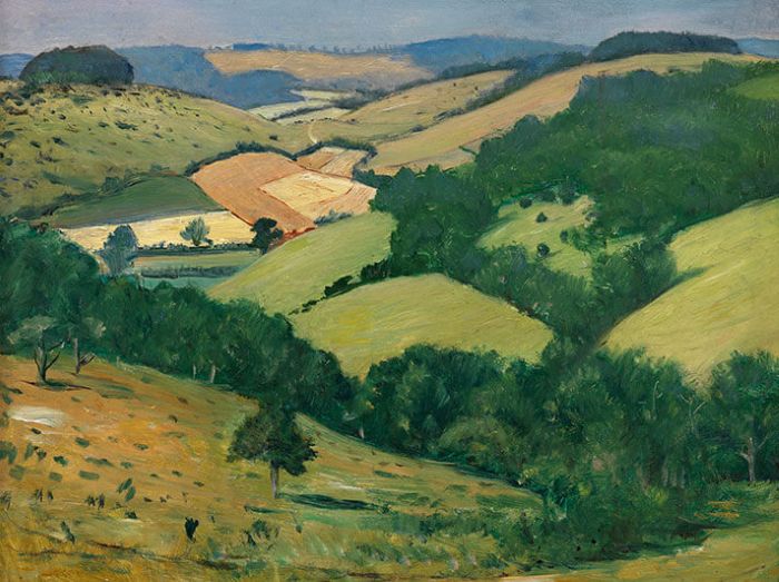 'Rolling Country' (the downs below Goodwood) by Christopher R W Nevinson 1889 - 1946 (W177) NEW