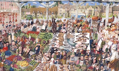 'Country Market' by Richard Adams (Print)