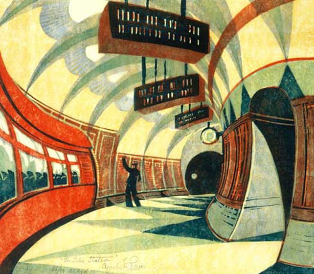  'The Tube Station' by Cyril Power (Print)
