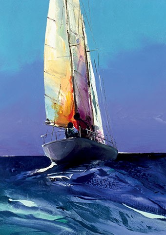 'Sailing, Daybreak, 1985' by Donald Hamilton Fraser RA (C252) *