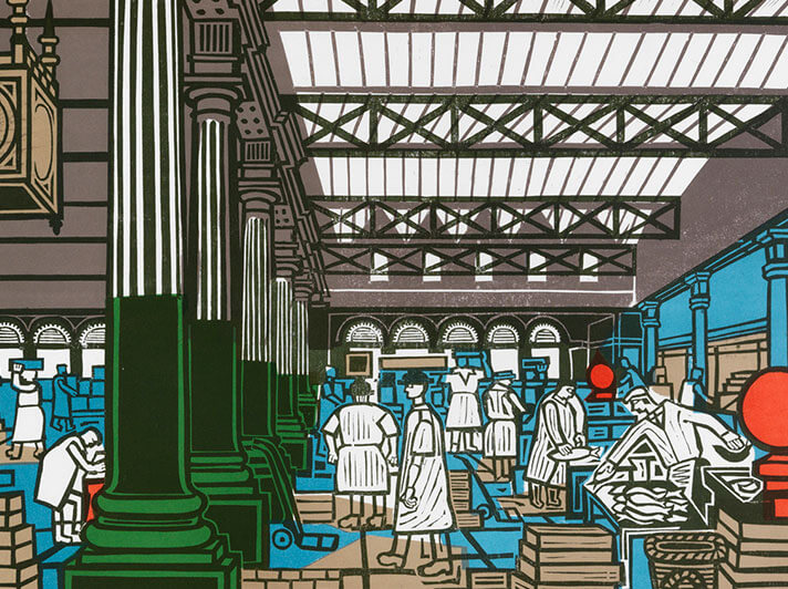 'Billingsgate Market' 1967 by Edward Bawden (W066)