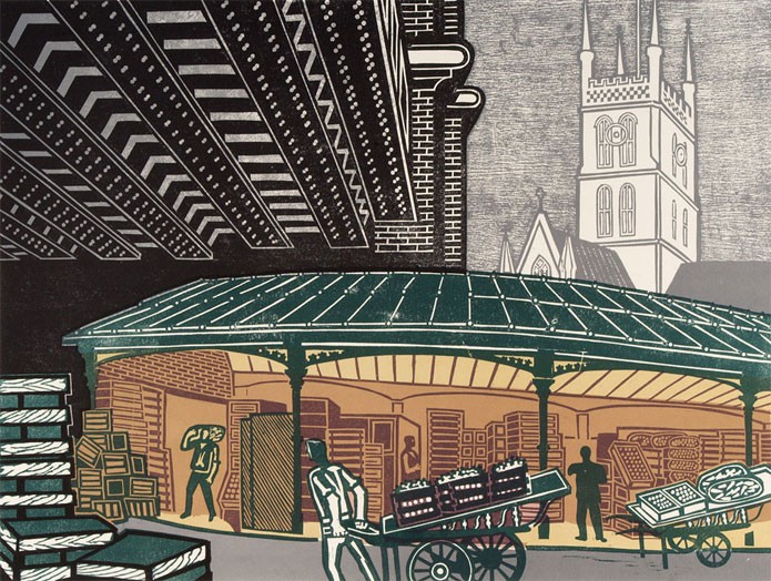 'Borough Market' by Edward Bawden (Print)