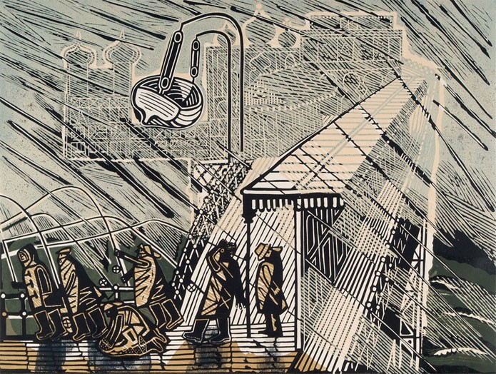 'Snowstorm at Brighton' by Edward Bawden (Print)