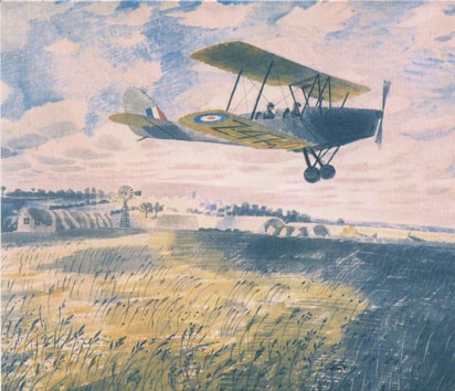 'Elementary Flying Training Scool, Sawbridgeworth, Herts, 1942' by Eric Ravilious (B054)
