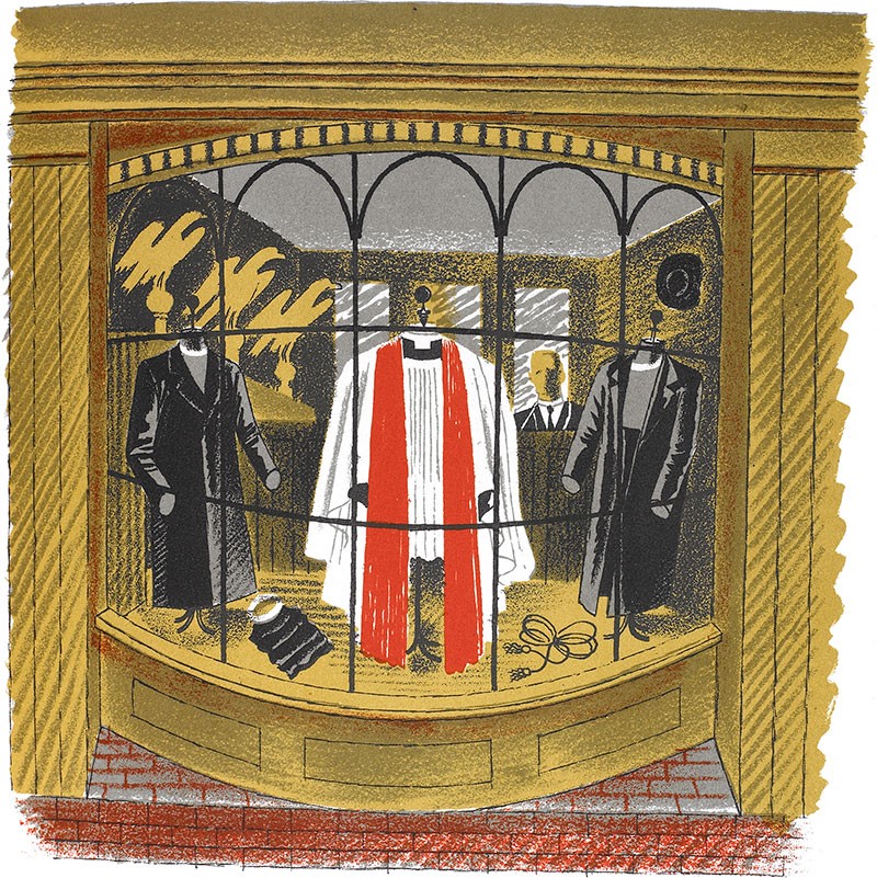 'Clerical Outfitter' by Eric Ravilious (Mounted Print)