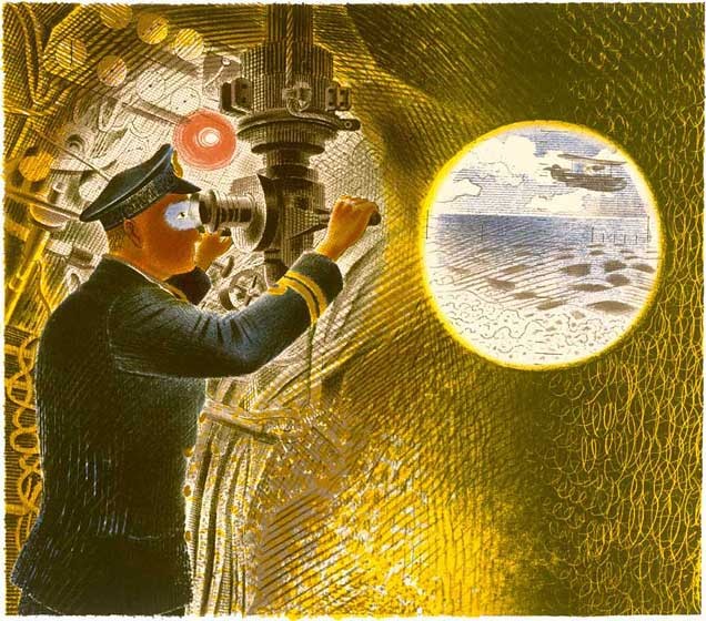 'Commander Looking Through a Periscope (1941)' by Eric Ravilious (Print)