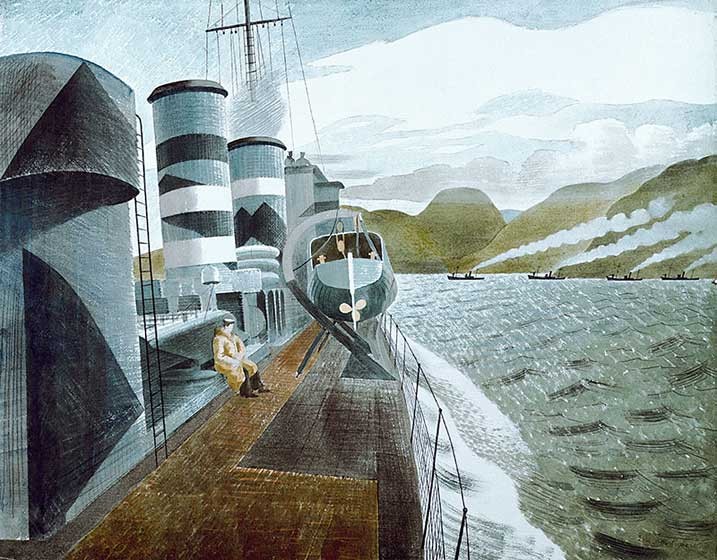 'Leaving Scapa Flow' by Eric Ravilious (Print)