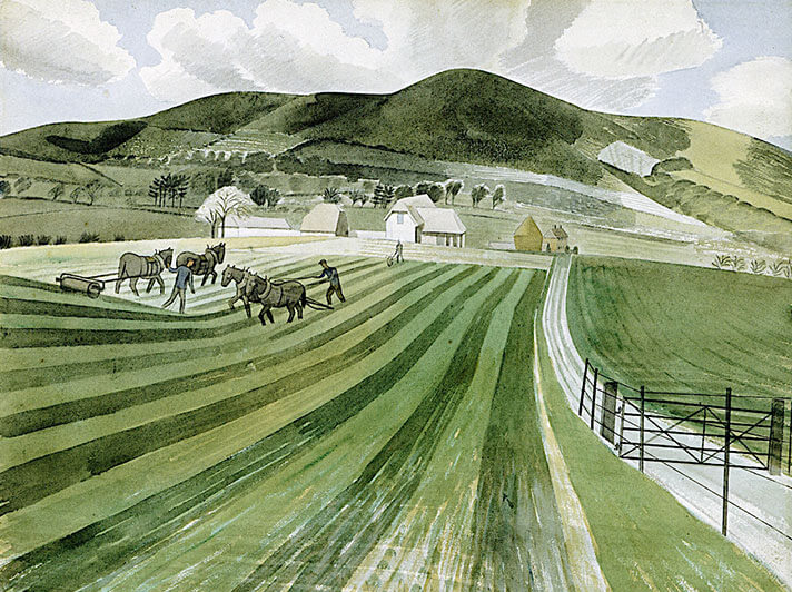 'Mount Caburn' 1935 by Eric Ravilious (W071)