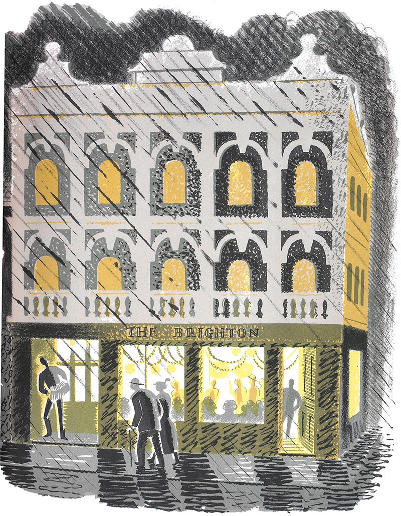 'Public House' by Eric Ravilious (Mounted Print)