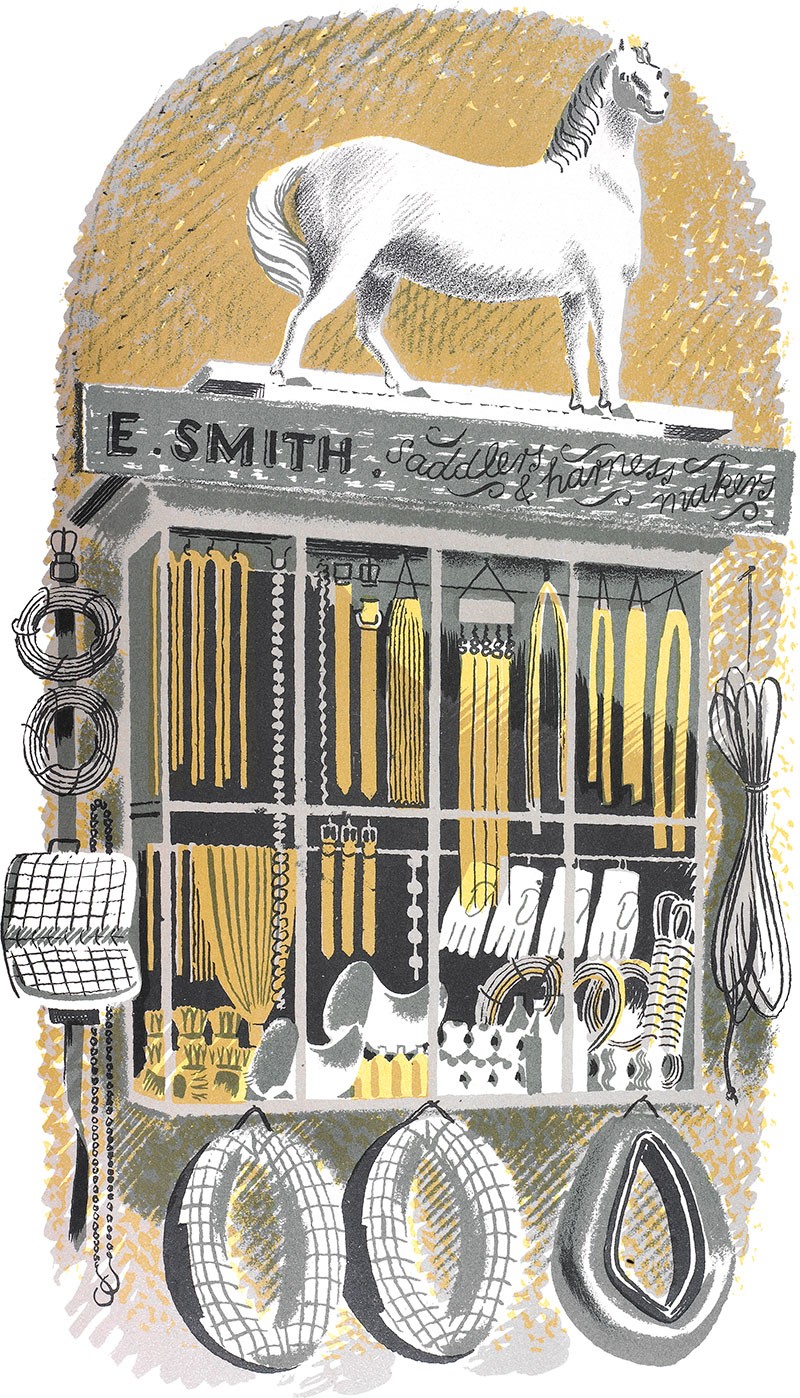 'Saddlers and Harness Makers' by Eric Ravilious (Mounted Print)