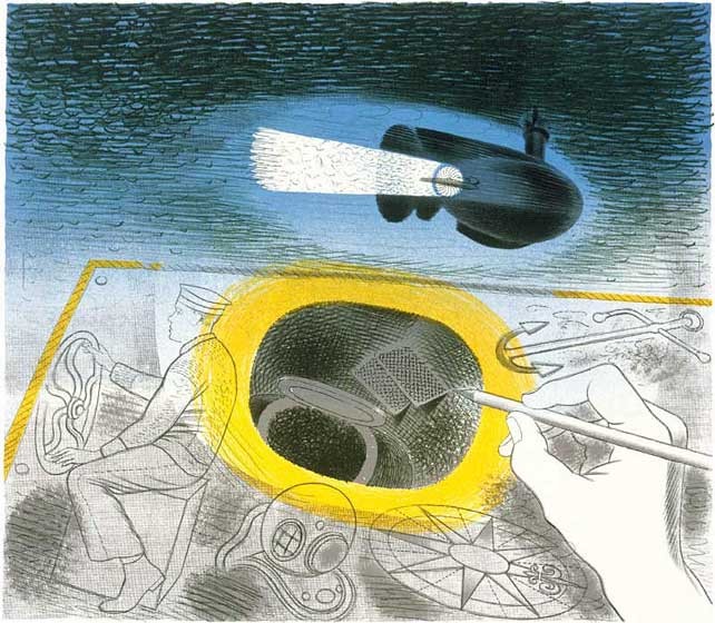 'Submarine Series Introductory Lithograph (1941)' by Eric Ravilious (Print)