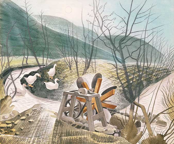 'The Waterwheel' by Eric Ravilious (Print)