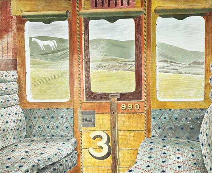 'Train Landscape' by Eric Ravilious (Print)