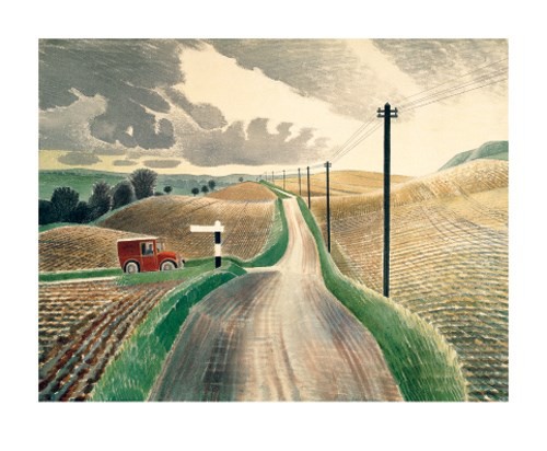 'Wiltshire Landscape' by Eric Ravilious 1903 - 1942 (A533) *