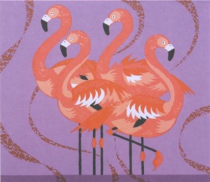 'Flamingo Fandango' by Josephine Sumner (B328) 