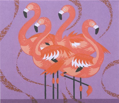 'Flamingo Fandango' by Josephine Sumner (B328) d