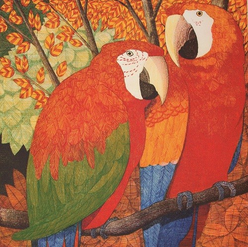 'Parrots' by Frans Wesselman (J003)