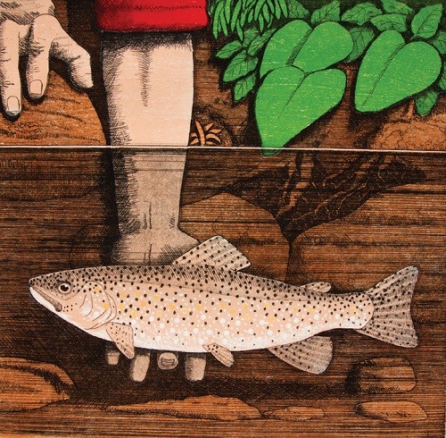 'Tickling Trout' by Frans Wesselman (J011)