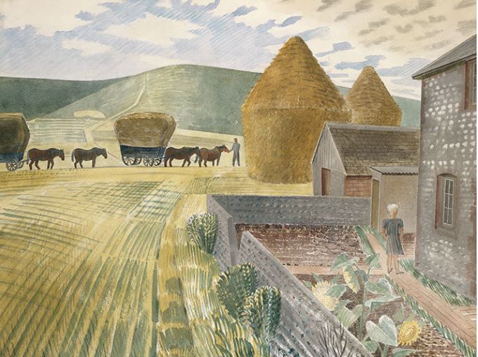 'Furlongs' by Eric Ravilious (W171) 