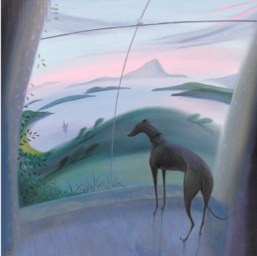 'Greyhound by a Window' by Nicholas Hely Hutchinson (B035) NEW