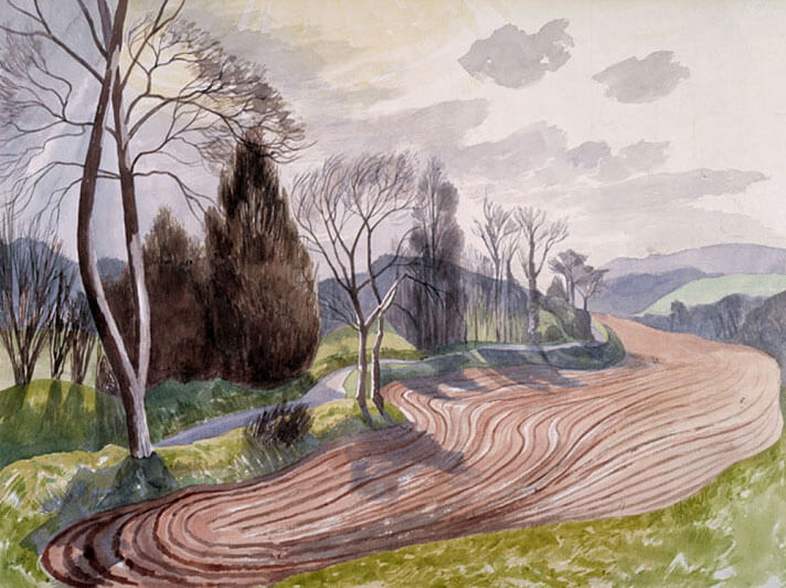 'Landscape near Hadleigh' c1945 by John Nash (W096) 