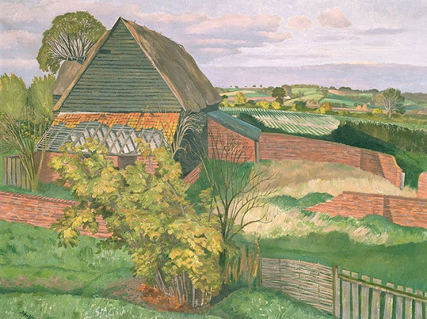 'The Barn, Wormingford' by John Nash (W122) *