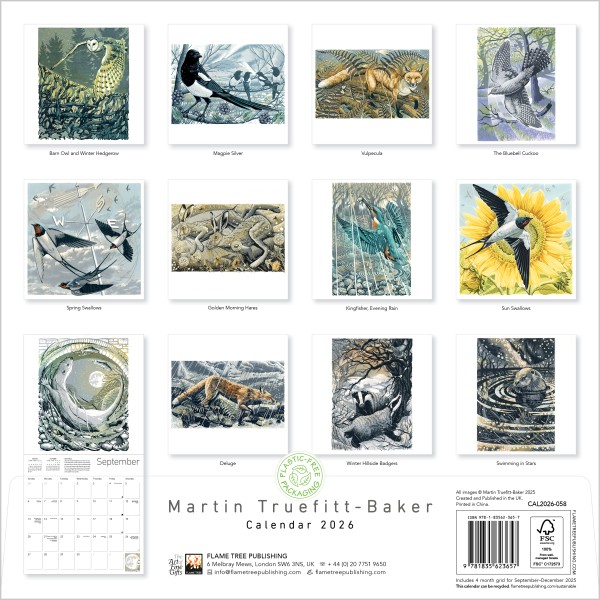 Martin Truefitt-Baker Art Wall Calendar 2026 (CAL02) 