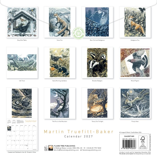 Martin Truefitt-Baker Art Wall Calendar 2027 (CAL02) Click image for calendar details 