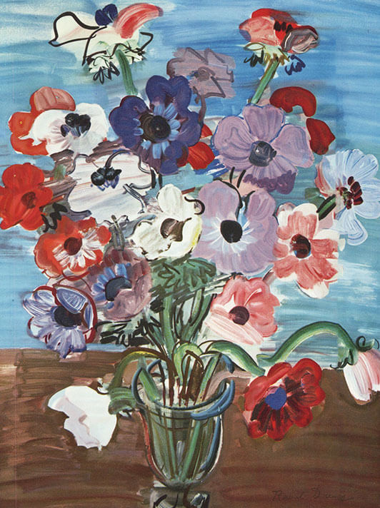 'Bouquet of Anemones' 1937 by Raoul Dufy (W112) 