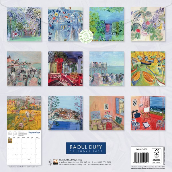 Raoul Dufy Art Wall Calendar 2027 (CAL18) Click image for calendar details 