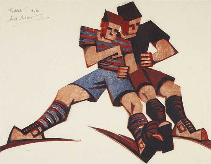 'Football' by Sybil Andrews (Print)