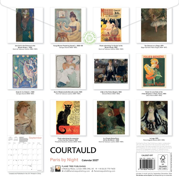 The Courtauld: Paris by Night Wall Calendar 2027 (CAL05) Click image for calendar details
