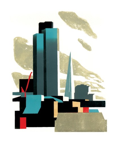 'Tower 42 and Shard' by Paul Catherall (A001) *