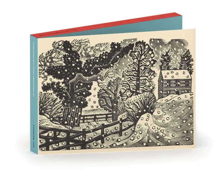 Eric Ravilious 'December Snow' wood engraveing (CX13) g2 (10 card wallet) 