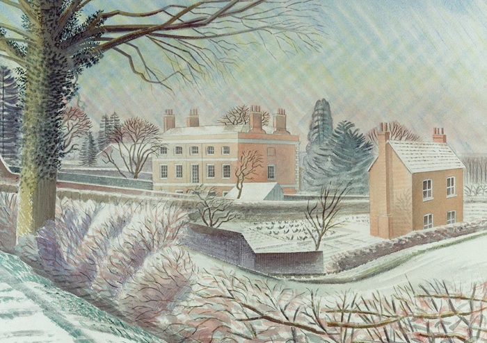 Eric Ravilious 'Vicarage in the Snow' (CX05) g2 (10 card wallet) NEW 