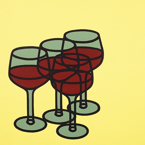 'Wine Glasses' by Patrick Caulfield CBE RA (C043) * 