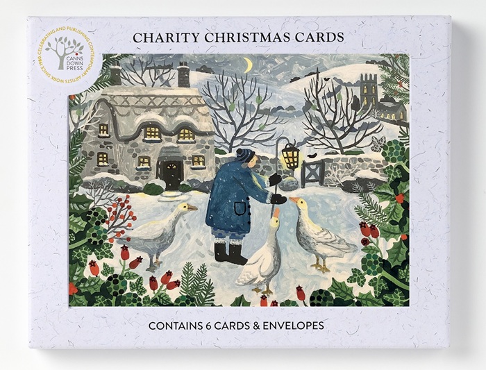 'Geese by Moonlight' by Vanessa Bowman NEW (6 card pack) (BX04) g2 Christmas Coming Soon