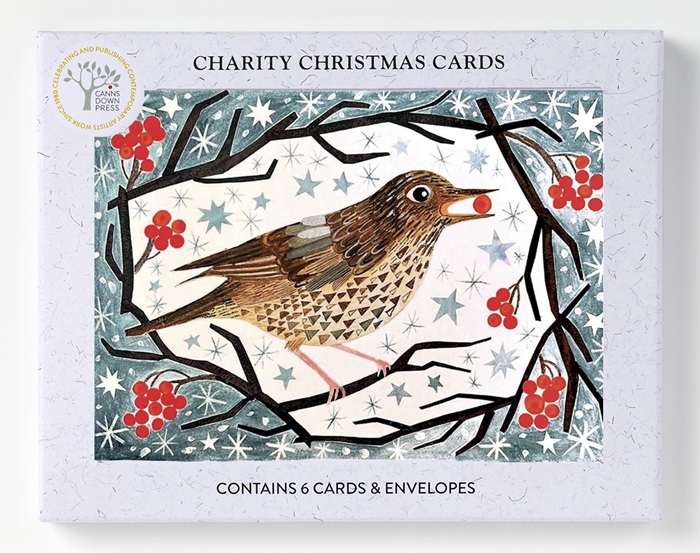 'Song Thrush with Berries' by Amy Husband NEW (6 card pack) (BX10) g2 Christmas Coming Soon