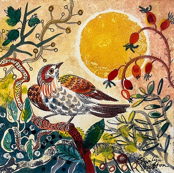 'Finch and Berries' by Emily Sutton g2 (6 card pack) (BX06) Christmas Back In Stock Soon